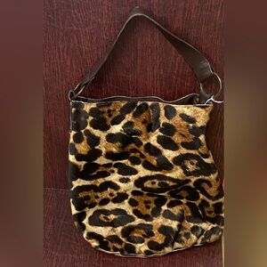 Women’s leopard print Maurizio Taiuti tote
